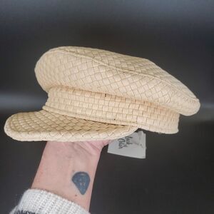 Lack of Color Mesa Cap Beige Woven Hat Size 55cm Small New w Tags